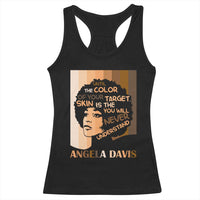 Angela Davis Inspirational Quote Racerback Tank Top Black Pride Melanin - Wonder Print Shop