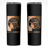 Angela Davis Inspirational Quote Skinny Tumbler Black Pride Melanin - Wonder Print Shop