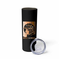 Angela Davis Inspirational Quote Skinny Tumbler Black Pride Melanin - Wonder Print Shop