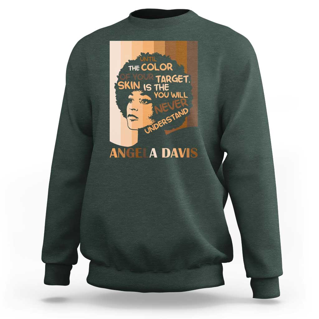 Angela Davis Inspirational Quote Sweatshirt Black Pride Melanin - Wonder Print Shop