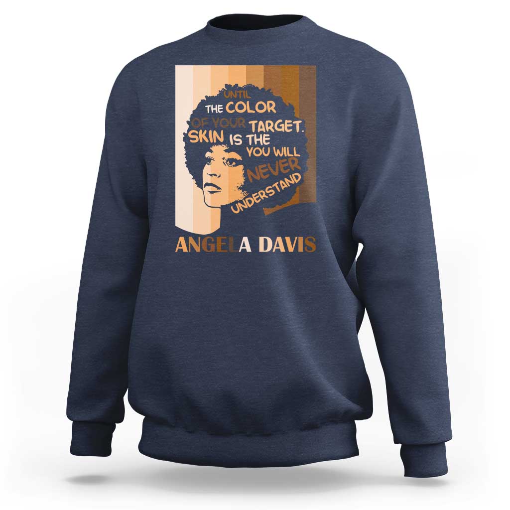 Angela Davis Inspirational Quote Sweatshirt Black Pride Melanin - Wonder Print Shop