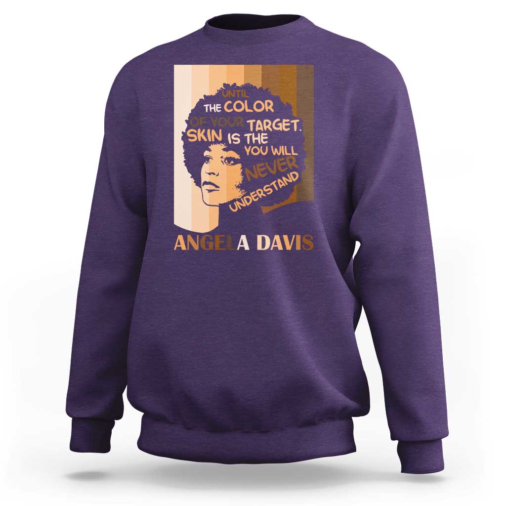 Angela Davis Inspirational Quote Sweatshirt Black Pride Melanin - Wonder Print Shop