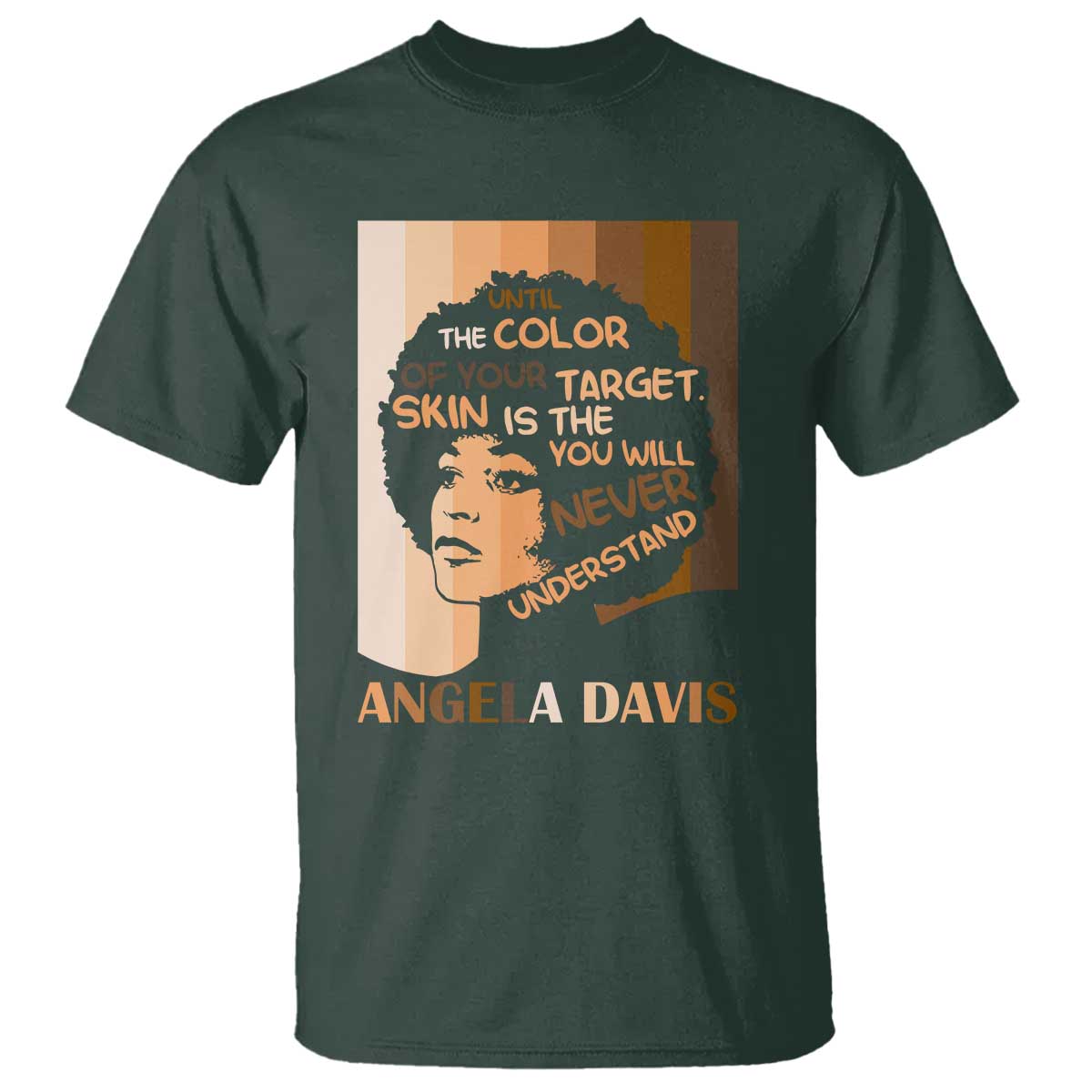 Angela Davis Inspirational Quote T Shirt Black Pride Melanin - Wonder Print Shop