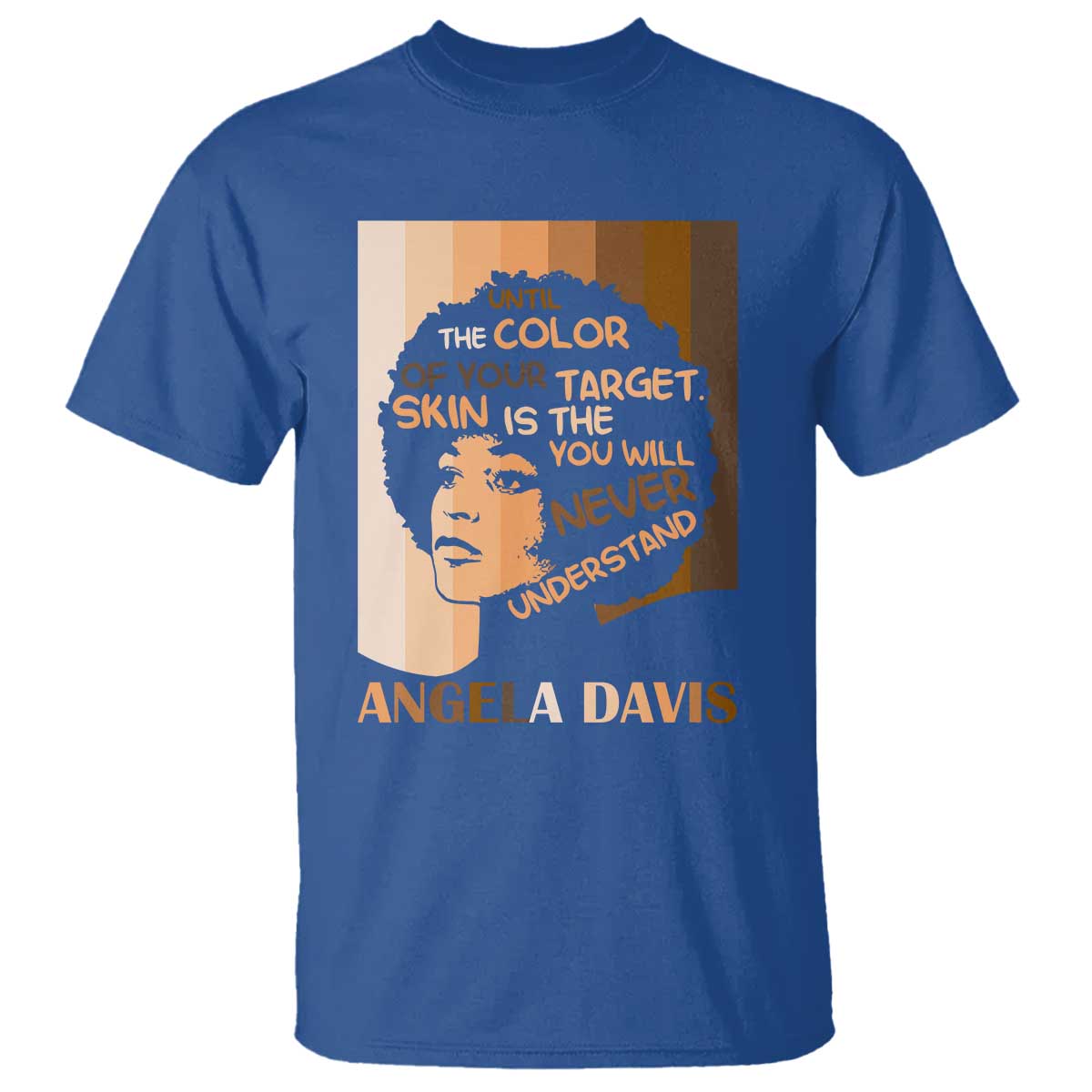 Angela Davis Inspirational Quote T Shirt Black Pride Melanin - Wonder Print Shop