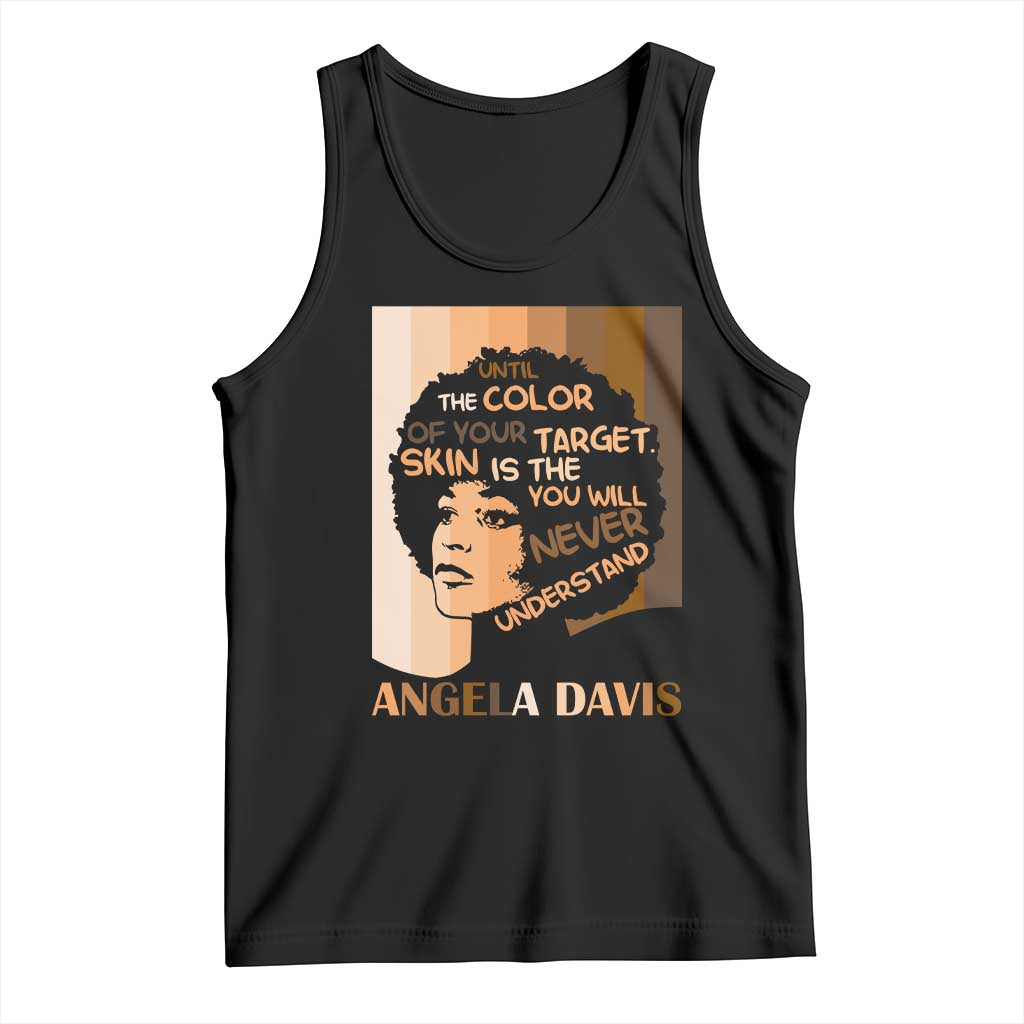 Angela Davis Inspirational Quote Tank Top Black Pride Melanin - Wonder Print Shop