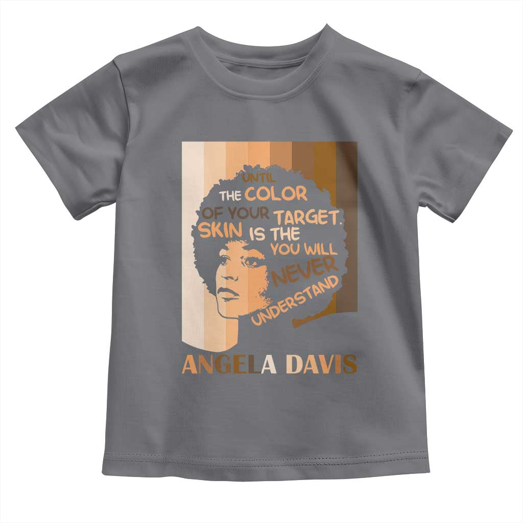 Angela Davis Inspirational Quote Toddler T Shirt Black Pride Melanin - Wonder Print Shop