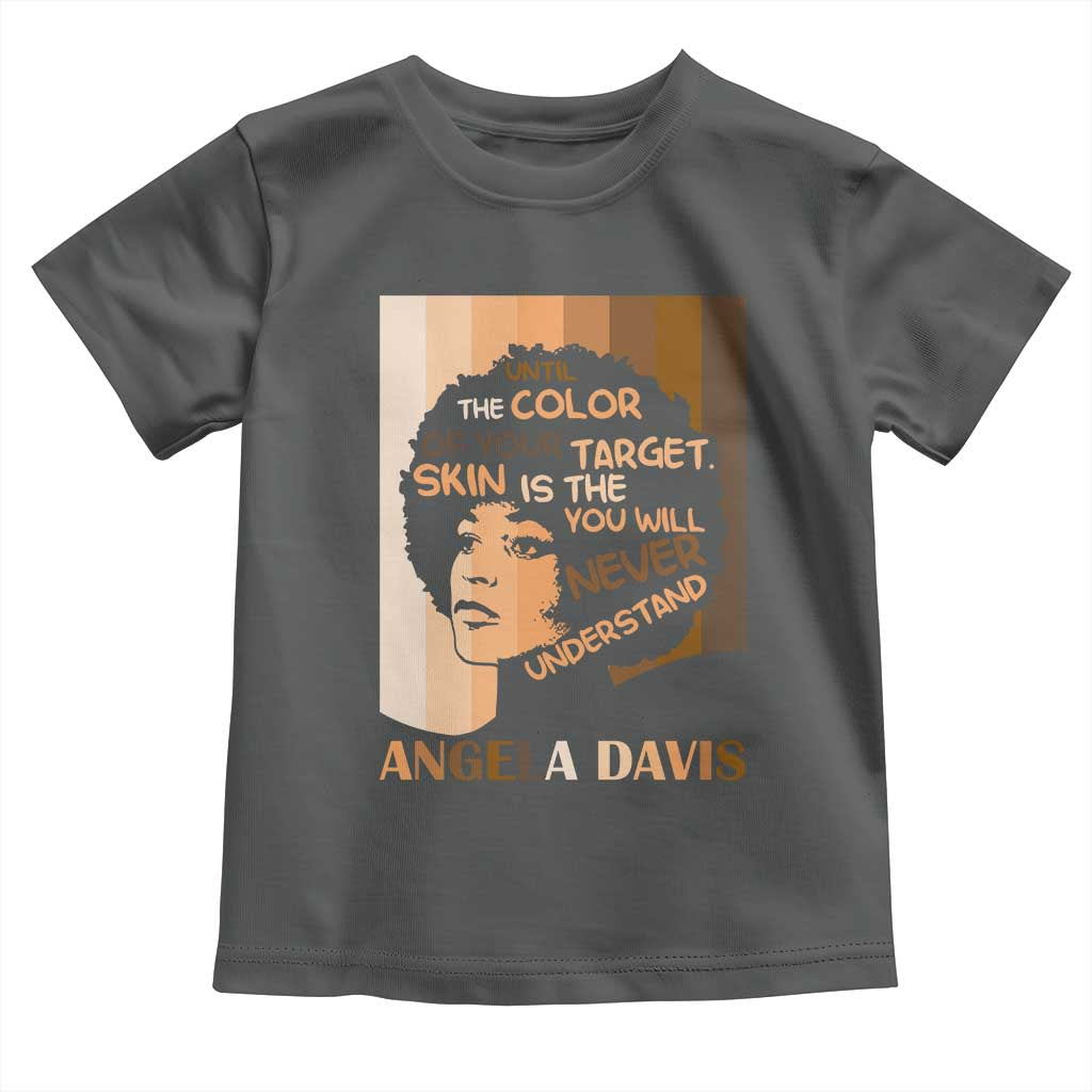 Angela Davis Inspirational Quote Toddler T Shirt Black Pride Melanin - Wonder Print Shop