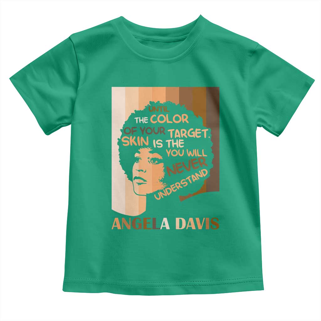 Angela Davis Inspirational Quote Toddler T Shirt Black Pride Melanin - Wonder Print Shop