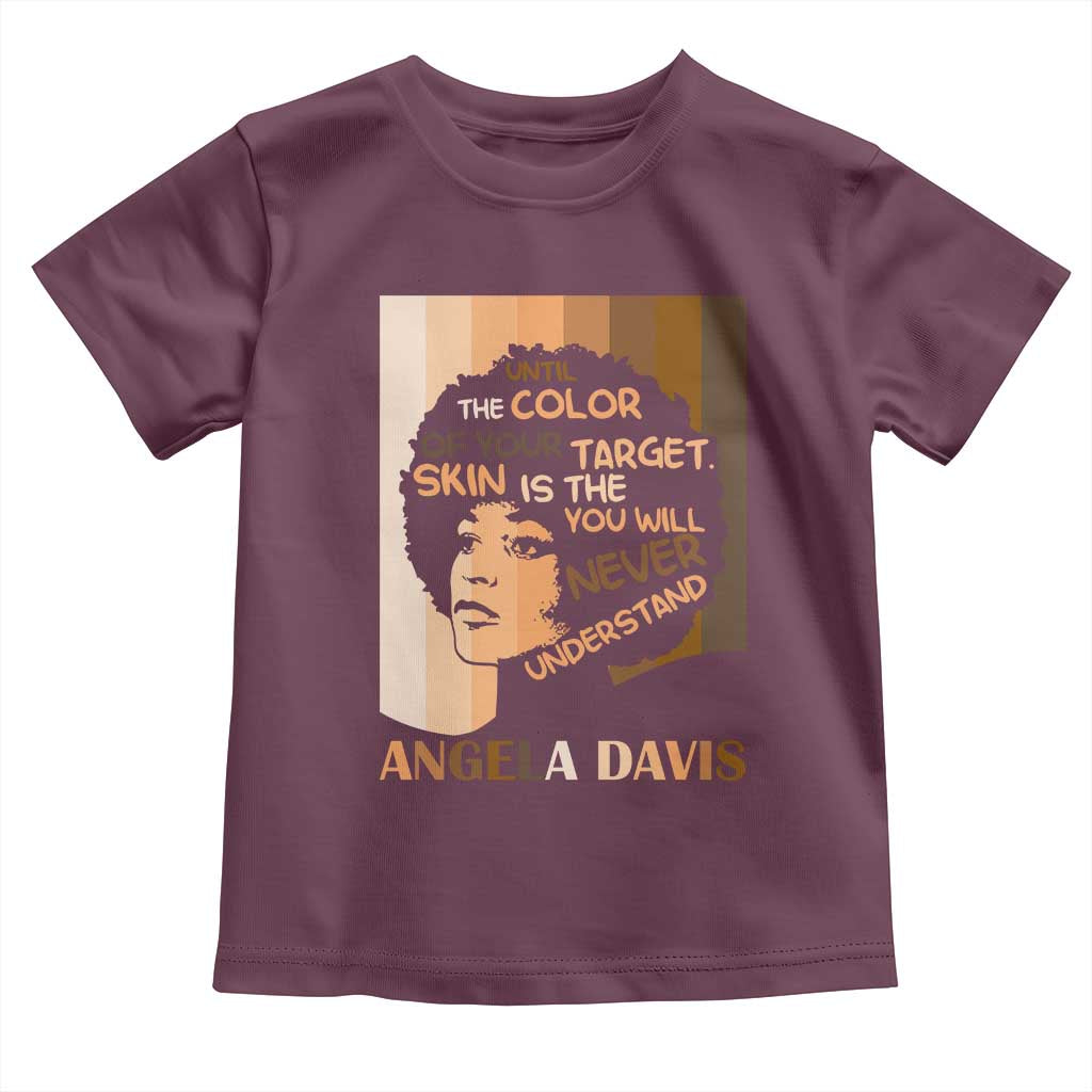 Angela Davis Inspirational Quote Toddler T Shirt Black Pride Melanin - Wonder Print Shop