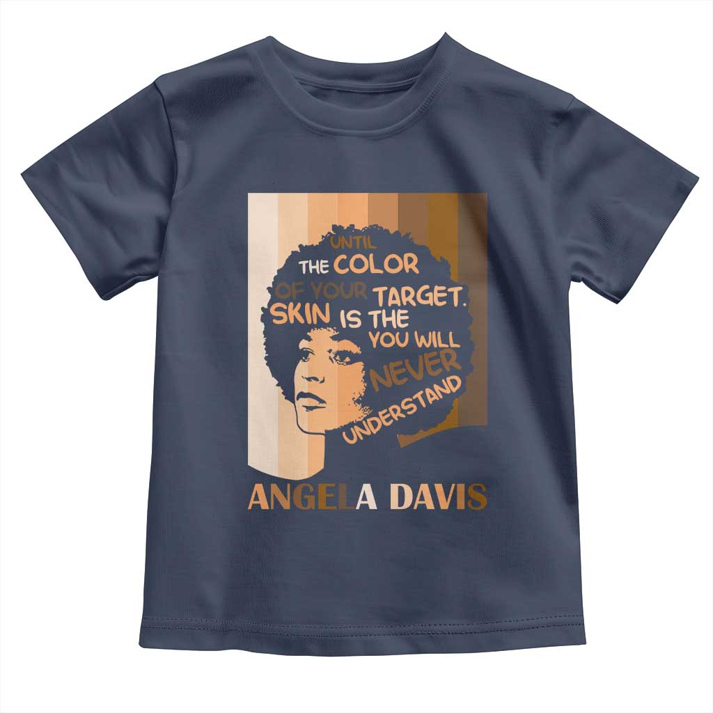 Angela Davis Inspirational Quote Toddler T Shirt Black Pride Melanin - Wonder Print Shop