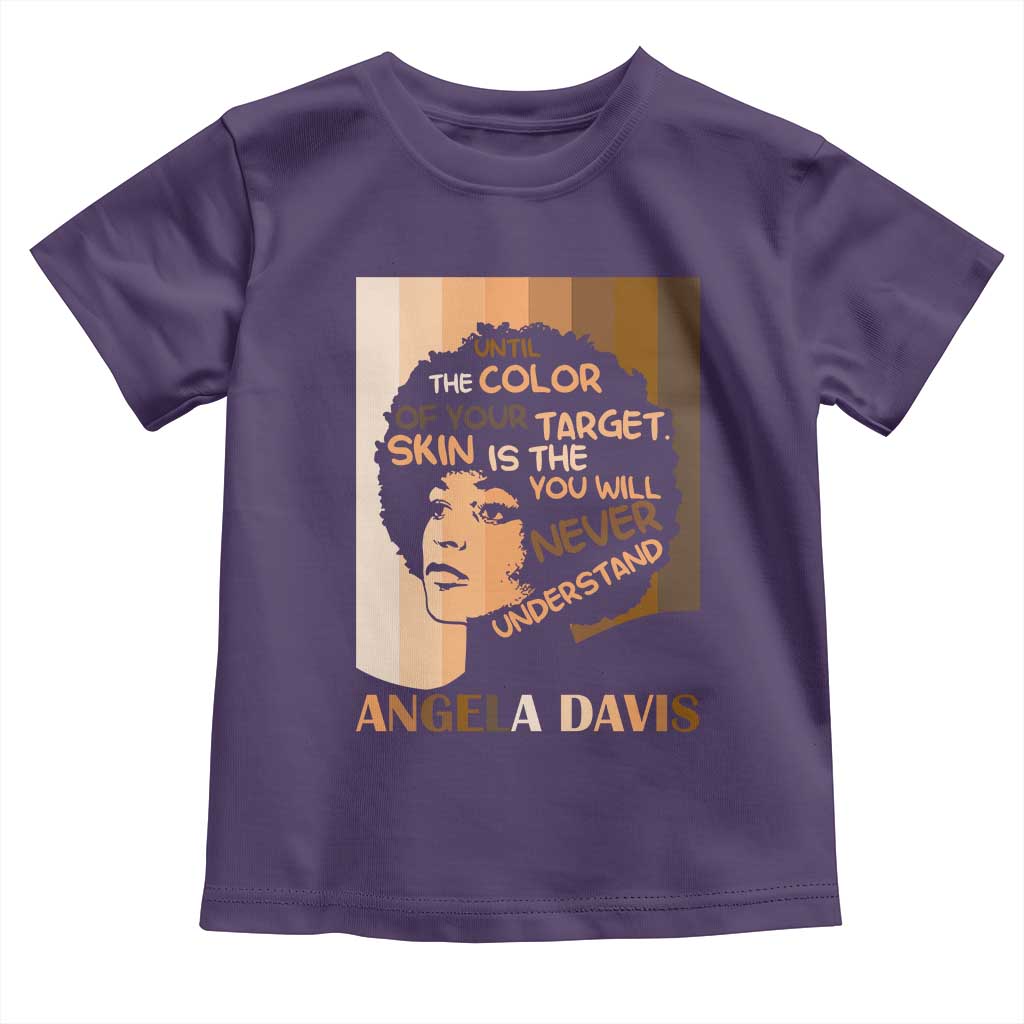 Angela Davis Inspirational Quote Toddler T Shirt Black Pride Melanin - Wonder Print Shop