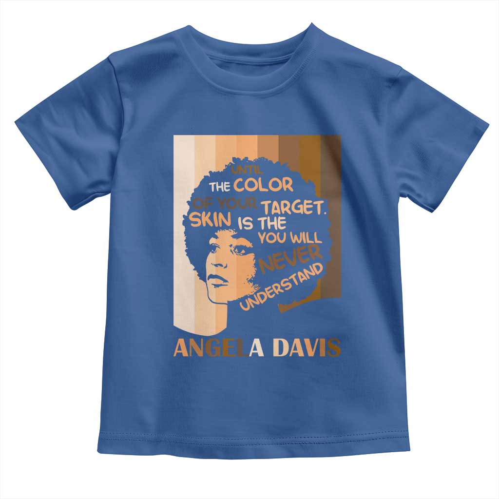 Angela Davis Inspirational Quote Toddler T Shirt Black Pride Melanin - Wonder Print Shop