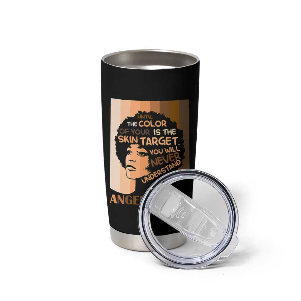 Angela Davis Inspirational Quote Tumbler Cup Black Pride Melanin - Wonder Print Shop