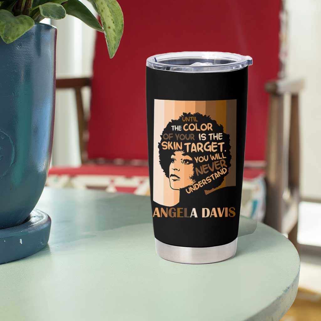 Angela Davis Inspirational Quote Tumbler Cup Black Pride Melanin - Wonder Print Shop