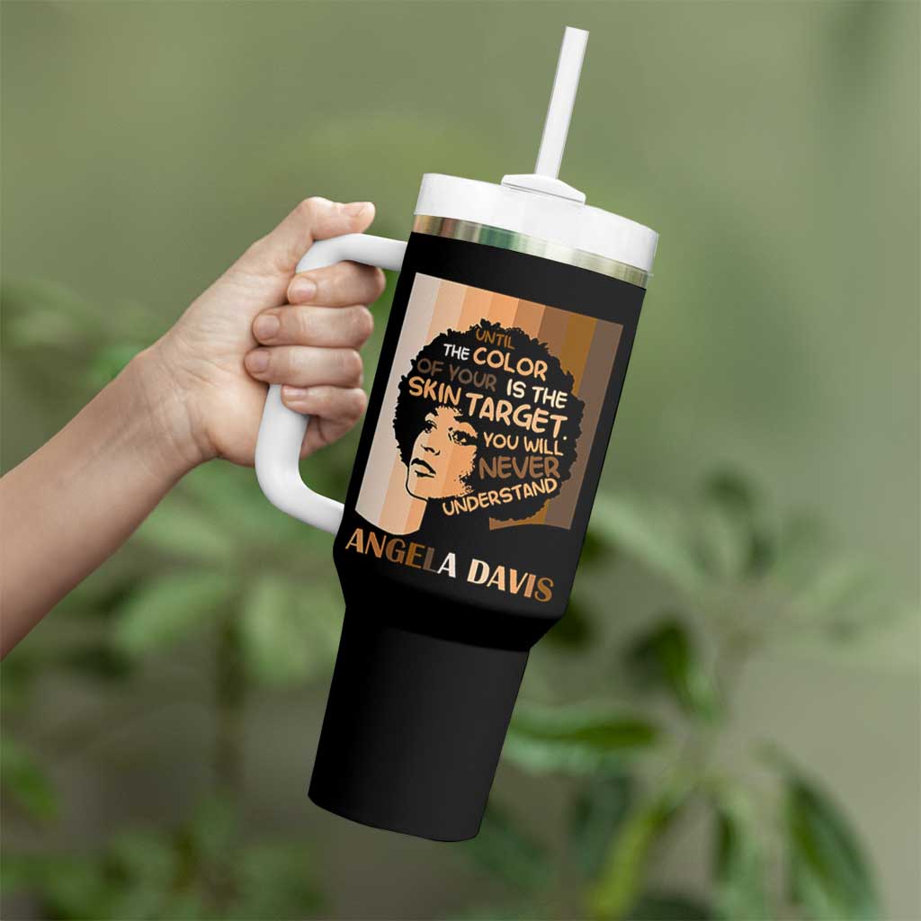 Angela Davis Inspirational Quote Tumbler With Handle Black Pride Melanin - Wonder Print Shop