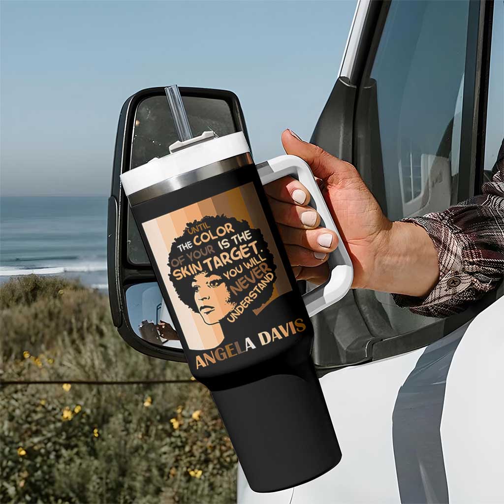 Angela Davis Inspirational Quote Tumbler With Handle Black Pride Melanin - Wonder Print Shop