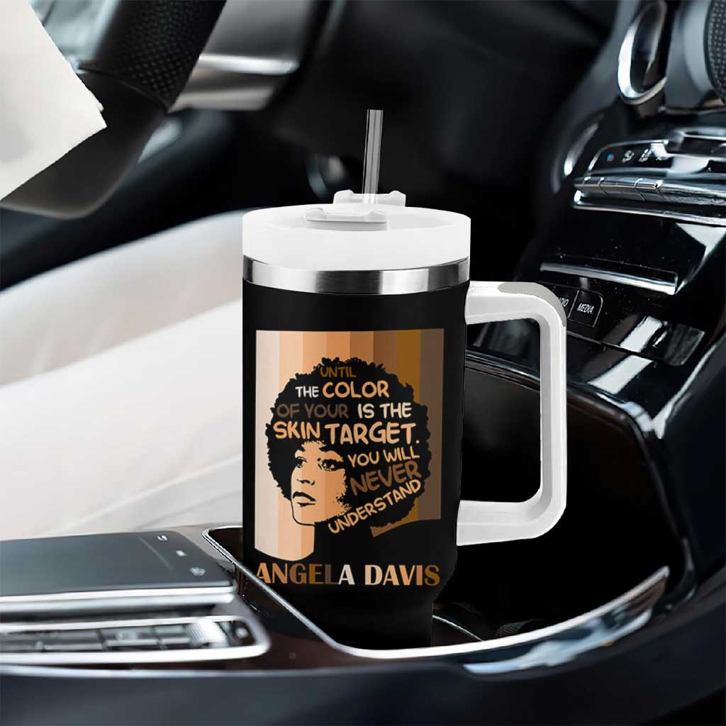 Angela Davis Inspirational Quote Tumbler With Handle Black Pride Melanin - Wonder Print Shop