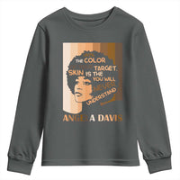 Angela Davis Inspirational Quote Youth Sweatshirt Black Pride Melanin - Wonder Print Shop