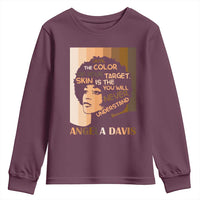 Angela Davis Inspirational Quote Youth Sweatshirt Black Pride Melanin - Wonder Print Shop