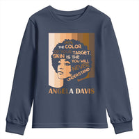 Angela Davis Inspirational Quote Youth Sweatshirt Black Pride Melanin - Wonder Print Shop