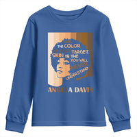 Angela Davis Inspirational Quote Youth Sweatshirt Black Pride Melanin - Wonder Print Shop
