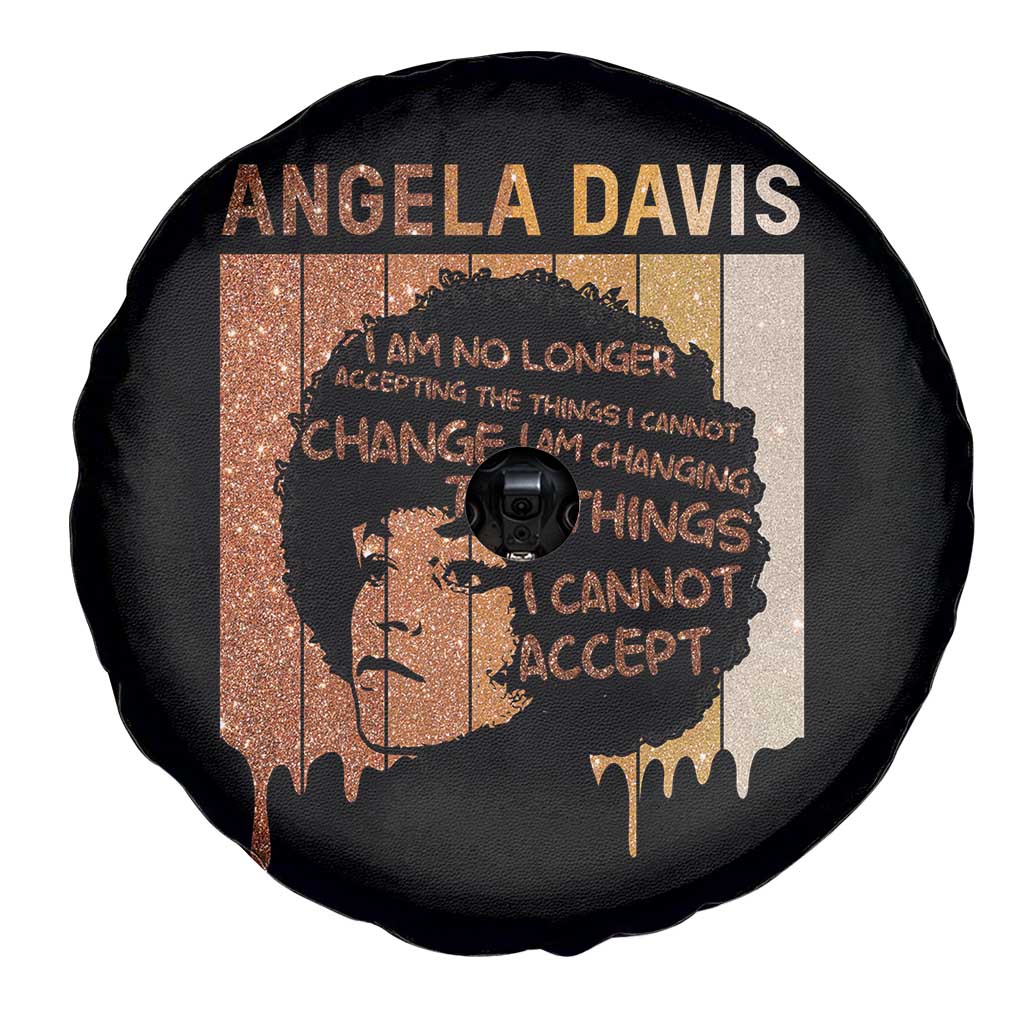 Angela Davis Quote Spare Tire Cover I Am No Longer Accepting The Things I Cannot Change - Wonder Print Shop