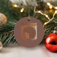 Angela Davis Quote Ceramic Ornament I Am No Longer Accepting The Things I Cannot Change - Wonder Print Shop