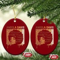 Angela Davis Quote Ceramic Ornament I Am No Longer Accepting The Things I Cannot Change - Wonder Print Shop
