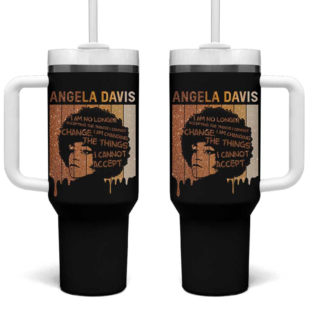 Angela Davis Quote Tumbler With Handle I Am No Longer Accepting The Things I Cannot Change - Wonder Print Shop