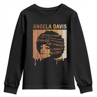 Angela Davis Quote Youth Sweatshirt I Am No Longer Accepting The Things I Cannot Change - Wonder Print Shop