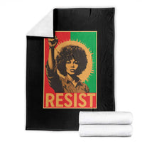 Angela Davis Throw Blanket Political Protest Resist Civil Rights Freedom - Wonder Print Shop
