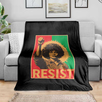 Angela Davis Throw Blanket Political Protest Resist Civil Rights Freedom - Wonder Print Shop