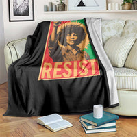 Angela Davis Throw Blanket Political Protest Resist Civil Rights Freedom - Wonder Print Shop