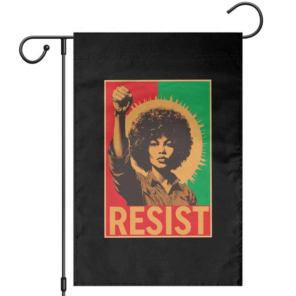 Angela Davis Garden Flag Political Protest Resist Civil Rights Freedom - Wonder Print Shop