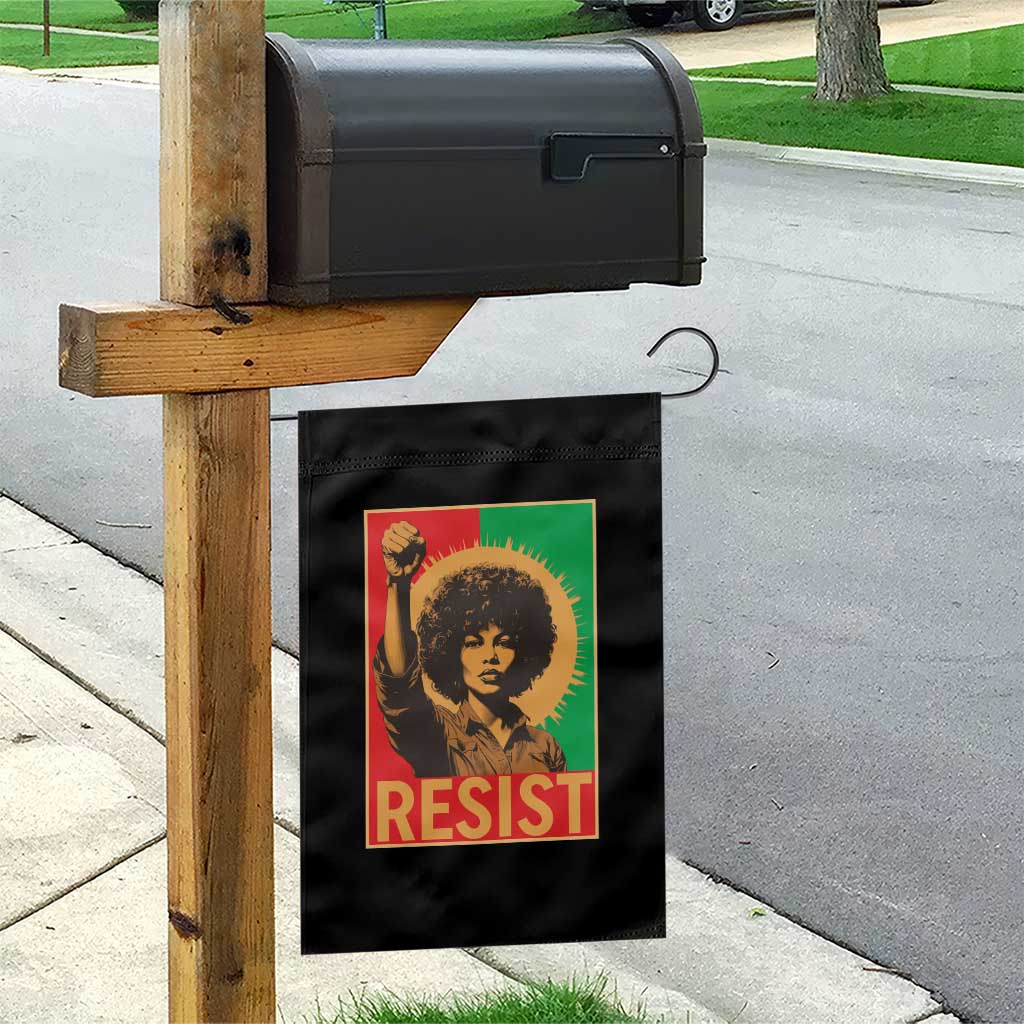 Angela Davis Garden Flag Political Protest Resist Civil Rights Freedom - Wonder Print Shop
