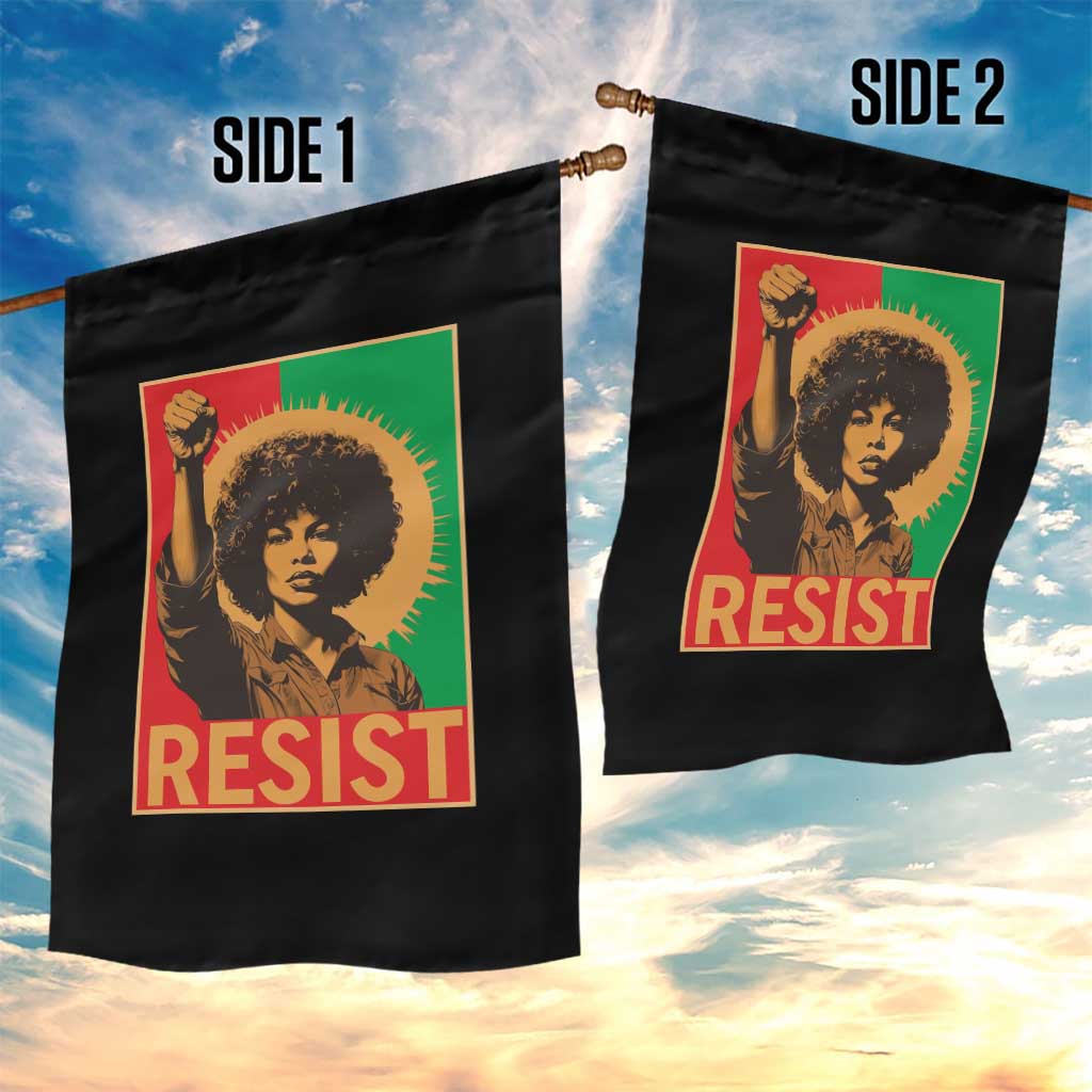 Angela Davis Garden Flag Political Protest Resist Civil Rights Freedom - Wonder Print Shop