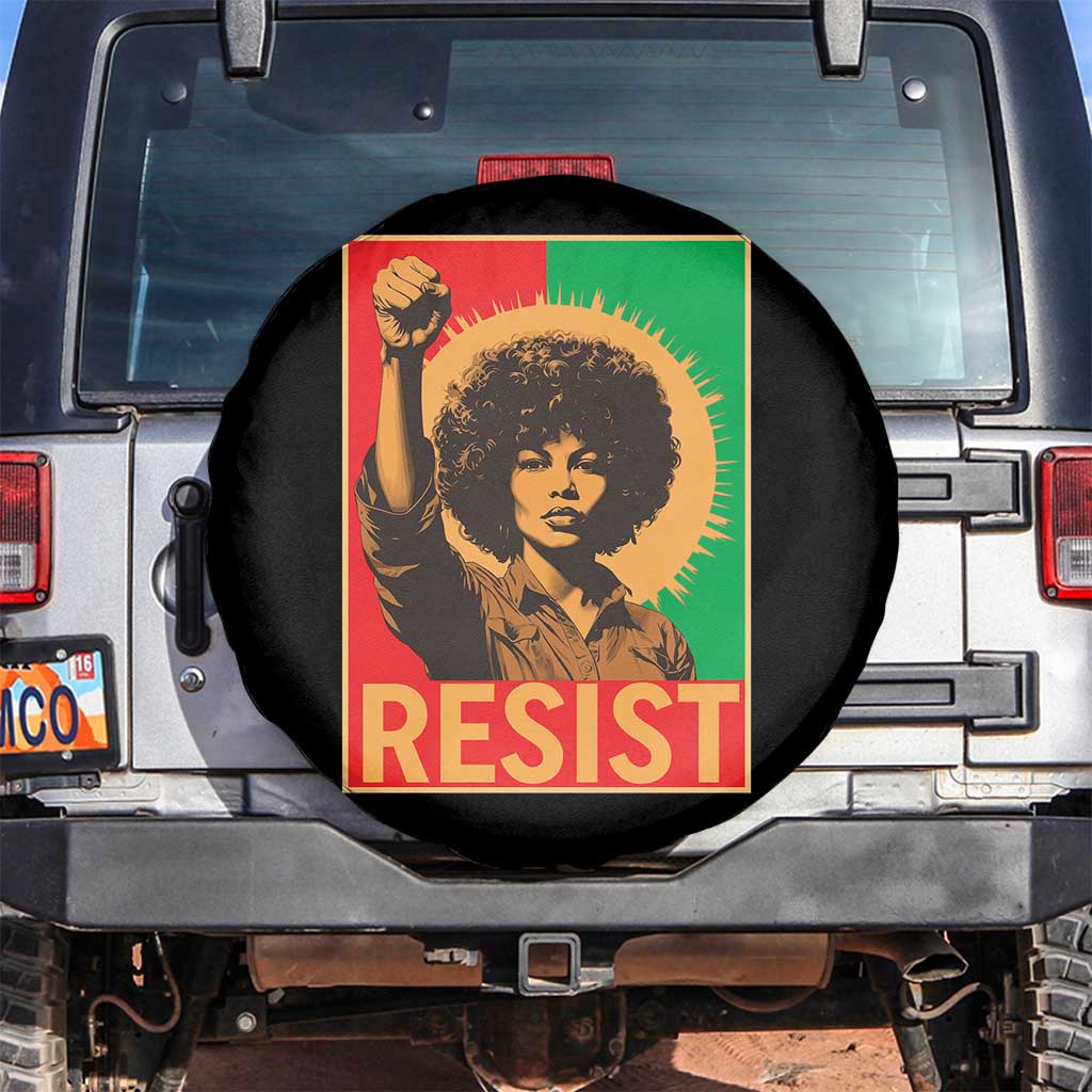 Angela Davis Spare Tire Cover Political Protest Resist Civil Rights Freedom - Wonder Print Shop