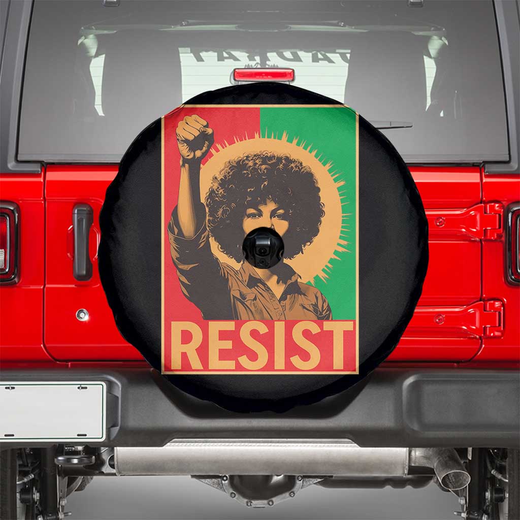 Angela Davis Spare Tire Cover Political Protest Resist Civil Rights Freedom - Wonder Print Shop