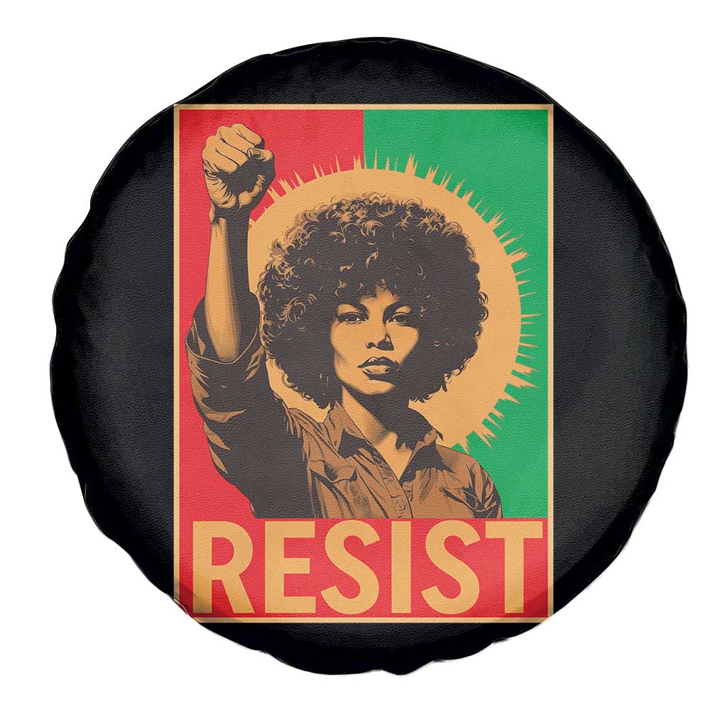 Angela Davis Spare Tire Cover Political Protest Resist Civil Rights Freedom - Wonder Print Shop