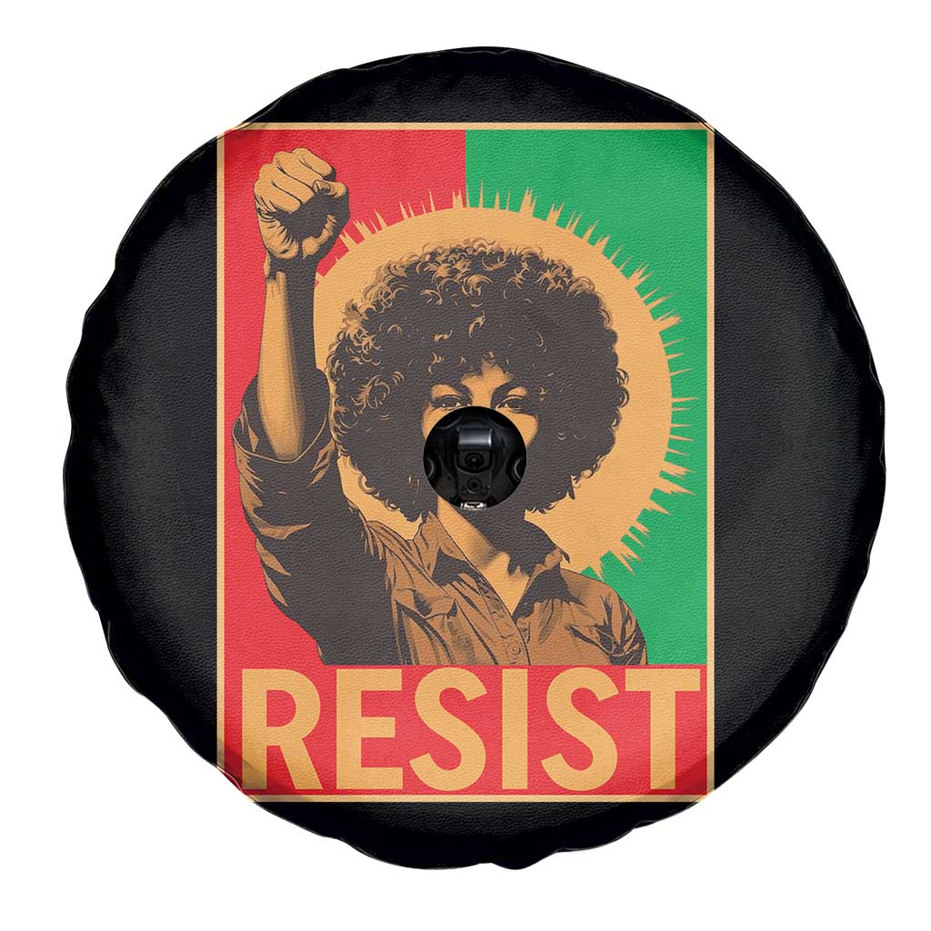 Angela Davis Spare Tire Cover Political Protest Resist Civil Rights Freedom - Wonder Print Shop