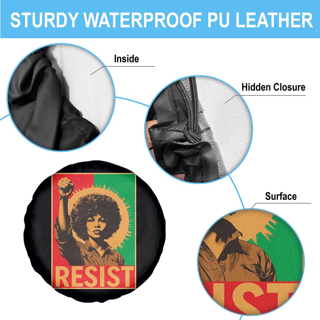 Angela Davis Spare Tire Cover Political Protest Resist Civil Rights Freedom - Wonder Print Shop
