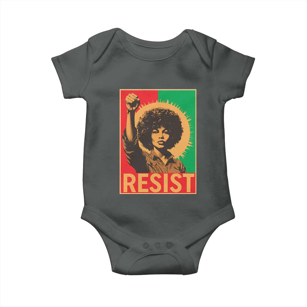 Angela Davis Baby Onesie Political Protest Resist Civil Rights Freedom - Wonder Print Shop