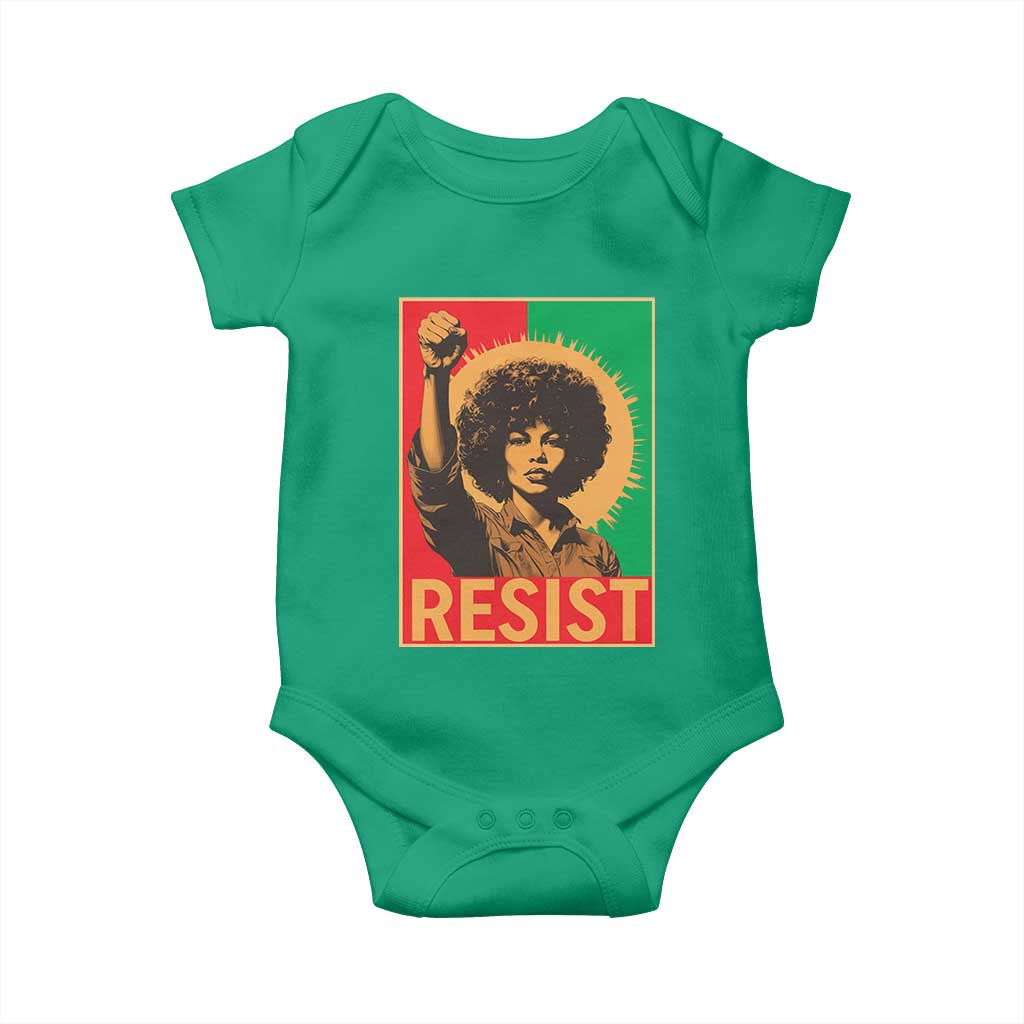 Angela Davis Baby Onesie Political Protest Resist Civil Rights Freedom - Wonder Print Shop