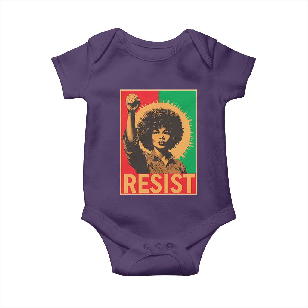Angela Davis Baby Onesie Political Protest Resist Civil Rights Freedom - Wonder Print Shop
