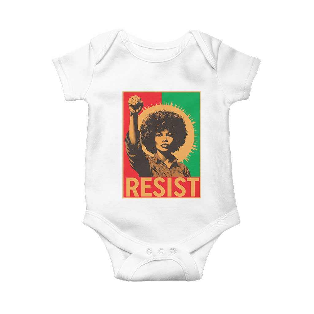 Angela Davis Baby Onesie Political Protest Resist Civil Rights Freedom - Wonder Print Shop