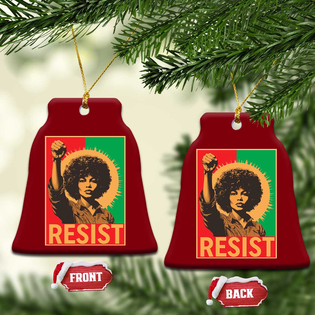 Angela Davis Ceramic Ornament Political Protest Resist Civil Rights Freedom - Wonder Print Shop
