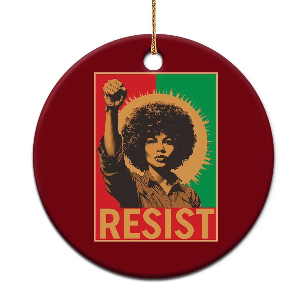 Angela Davis Ceramic Ornament Political Protest Resist Civil Rights Freedom - Wonder Print Shop