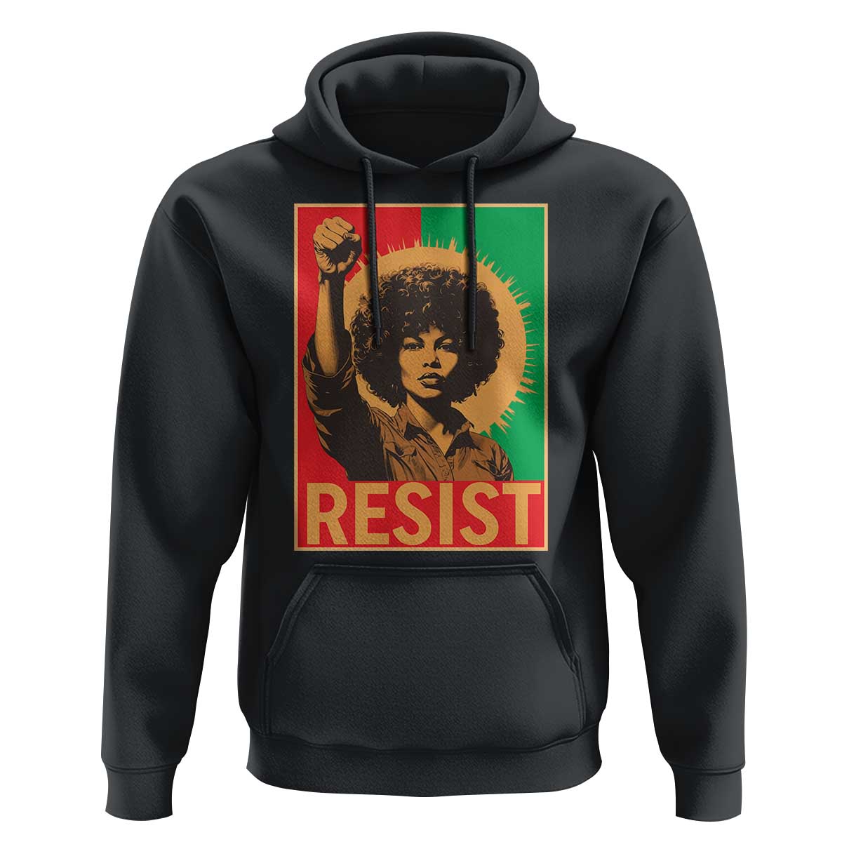 Angela Davis Hoodie Political Protest Resist Civil Rights Freedom - Wonder Print Shop