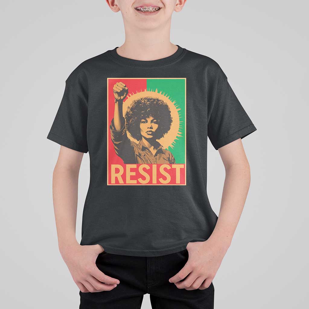 Angela Davis T Shirt For Kid Political Protest Resist Civil Rights Freedom - Wonder Print Shop