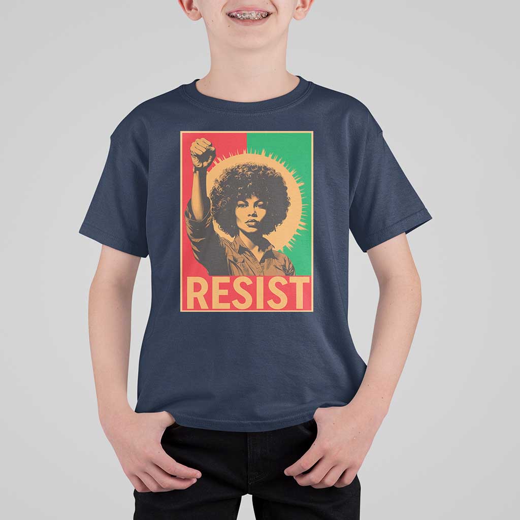 Angela Davis T Shirt For Kid Political Protest Resist Civil Rights Freedom - Wonder Print Shop